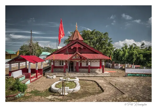 The Durga temple at Nartiang, Meghalaya